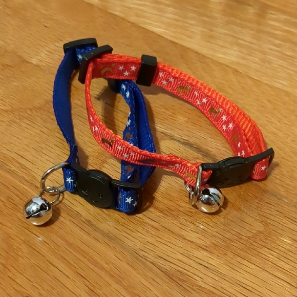 Other - Red and Blue Pet Collars with Bells NEW
